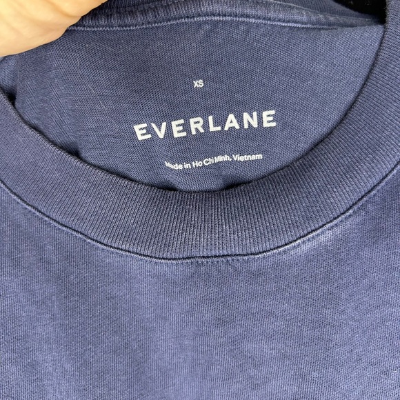 EVERLANE The Long Weekend Cotton Tank Dress Navy - Picture 3 of 7